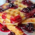 Waffles with Blueberry Topping